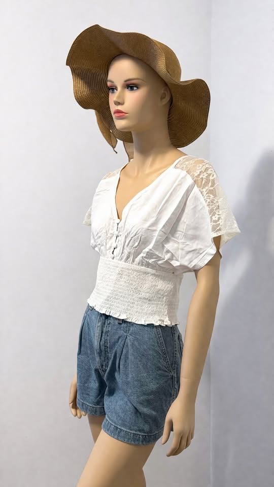 Brand-new GUESS Tiffany Smocked Top