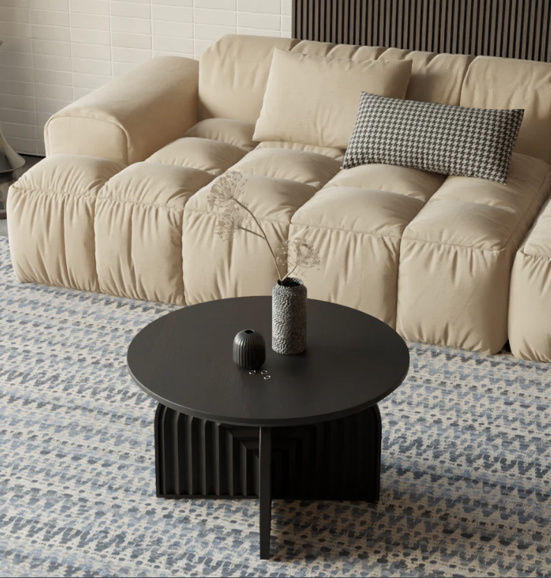 Relso Modern Solid Wood Round Coffee Table (New in box) - photo 3
