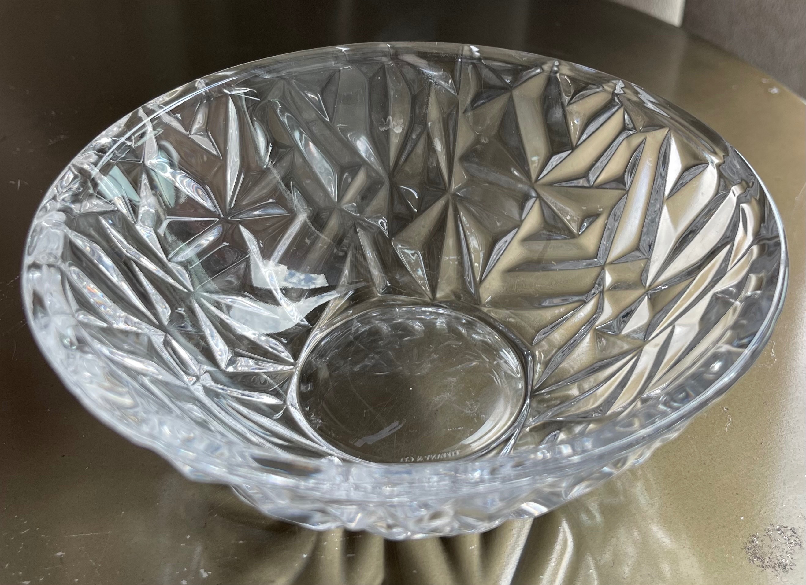 Tiffany & Co. Signed Rock Cut Crystal Bowl (6") - photo 2