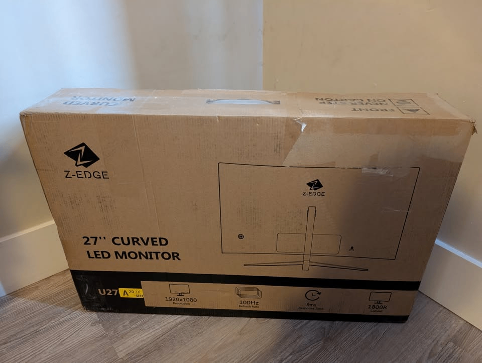 Z-Edge 27” Curved 100Hz Monitor, Open Box, Tested - photo 4