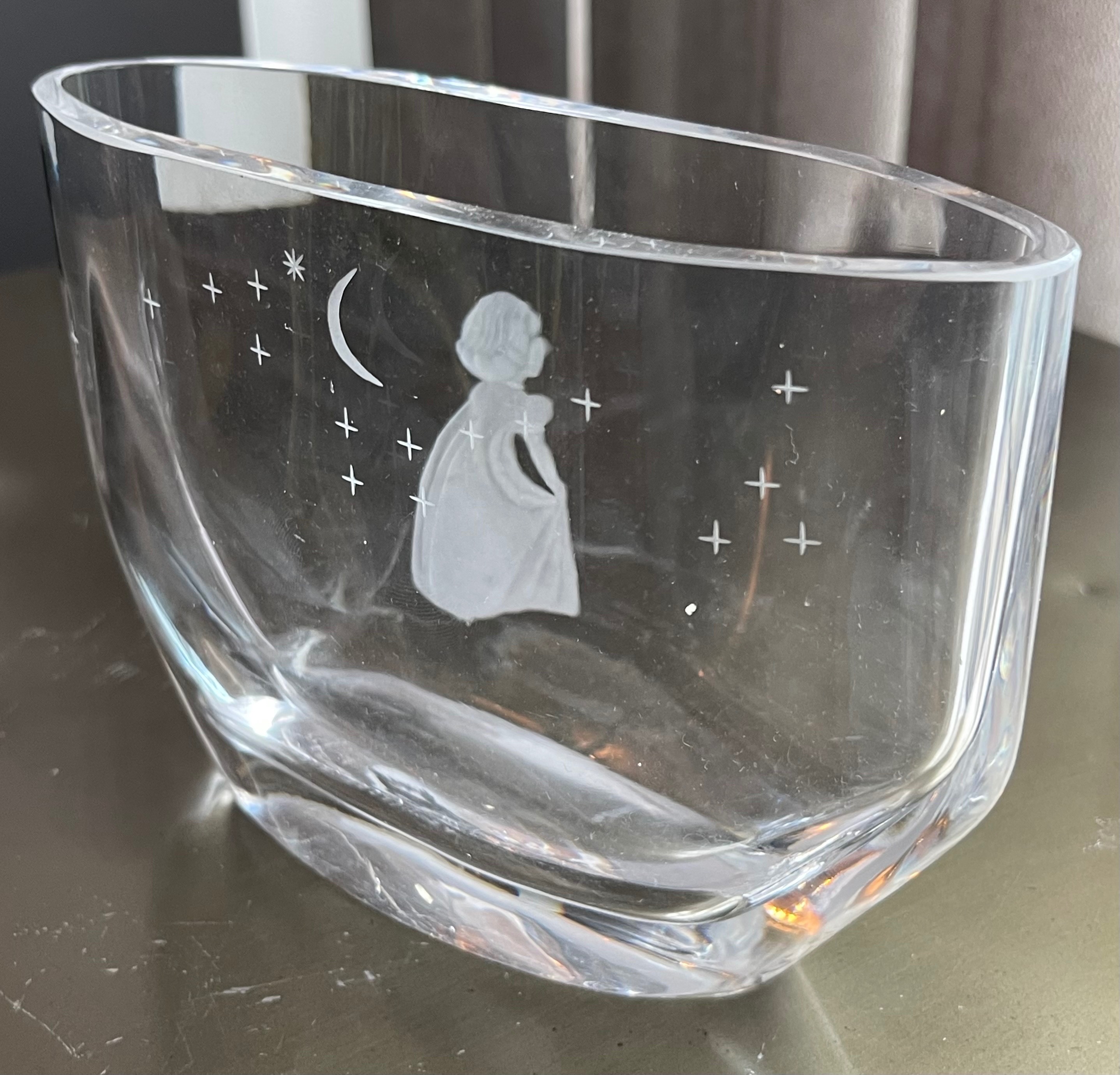 Orrefors "Wish to the Moon" Signed Crystal Vase - photo 3