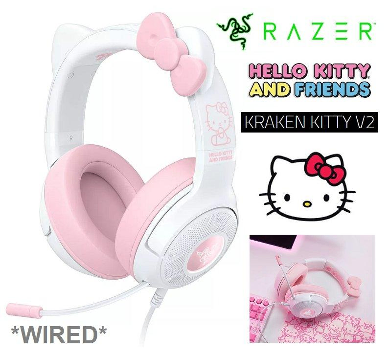 x2 Razer x Hello Kitty  Wired Gaming Headset RGB Lighting