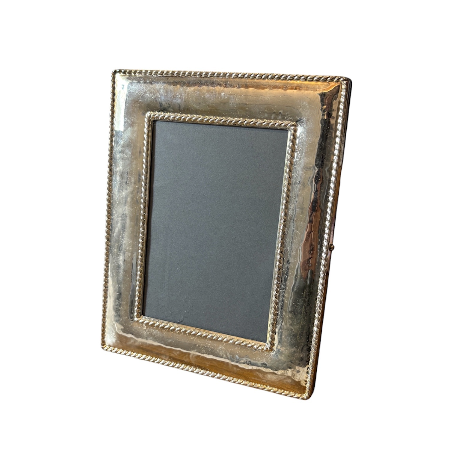 Vintage English Victorian Silver Plate Barley Twist Photo Frame - photo 2