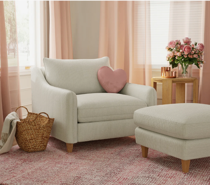 Cream Textured Ottoman Footstool (New in box) - photo 3