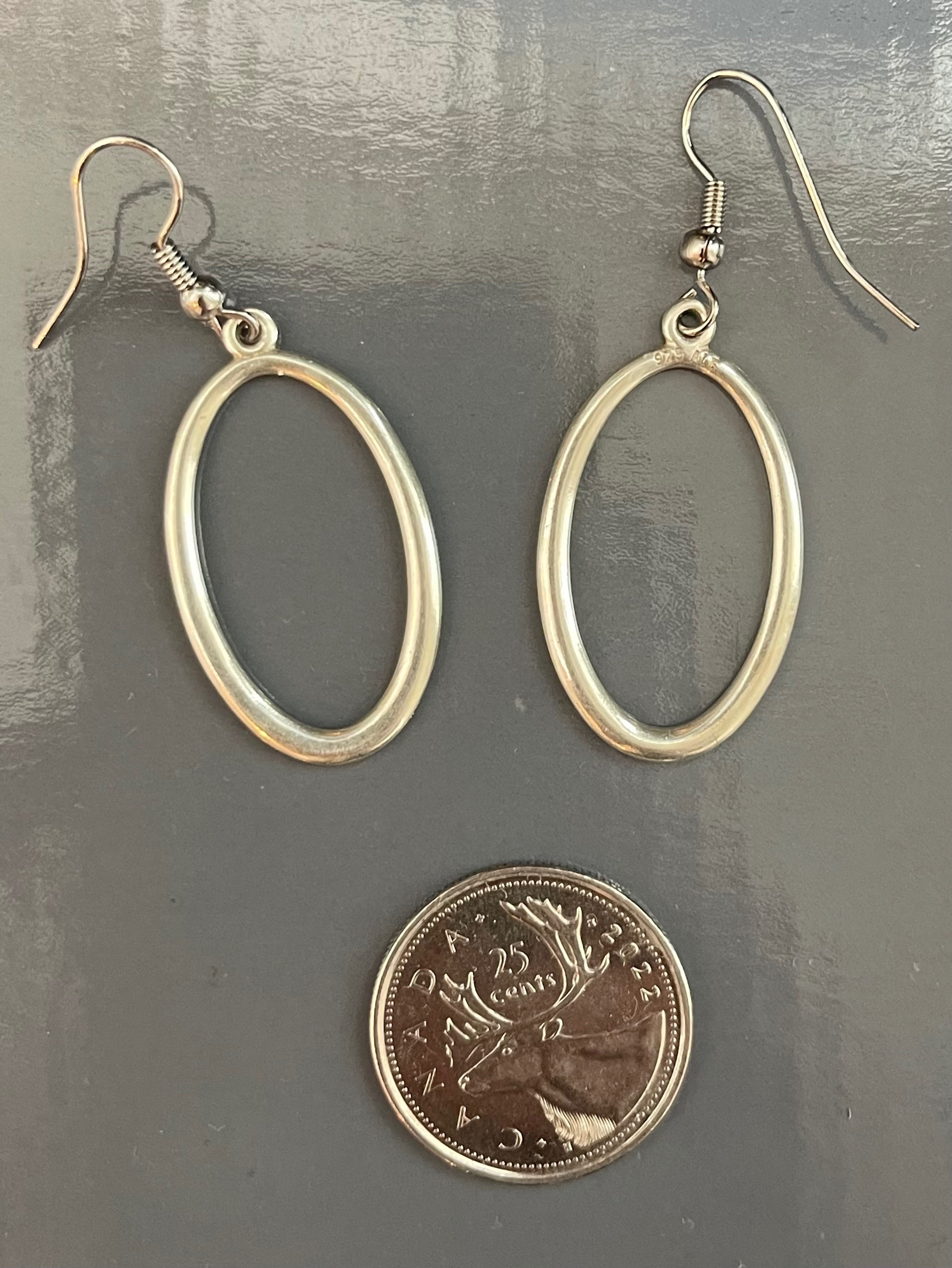 Authentic PANDORA Sleek Sterling Silver Oval Hoop Earrings - photo 4