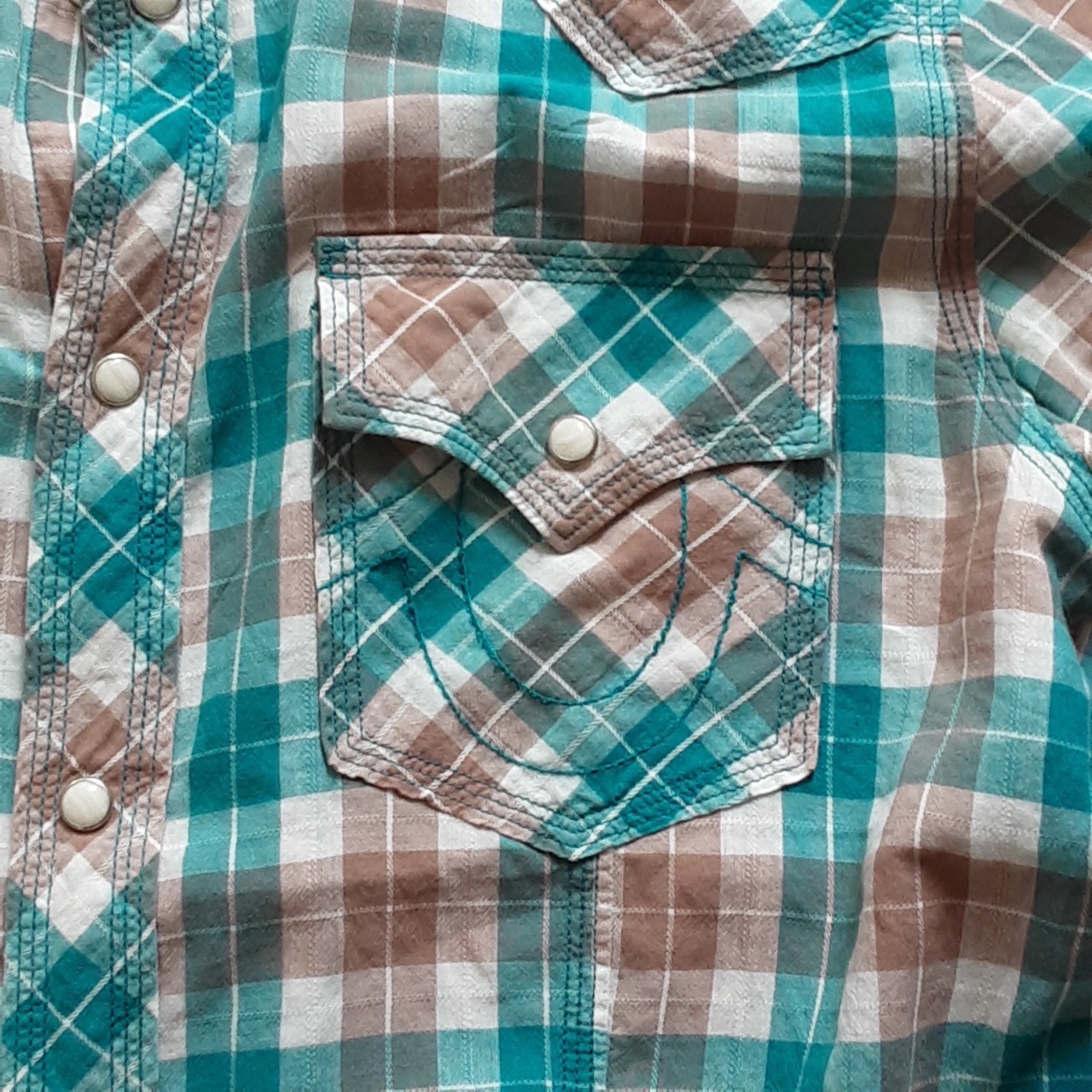 True Religion Plaid Western Shirt - Size M - photo 2