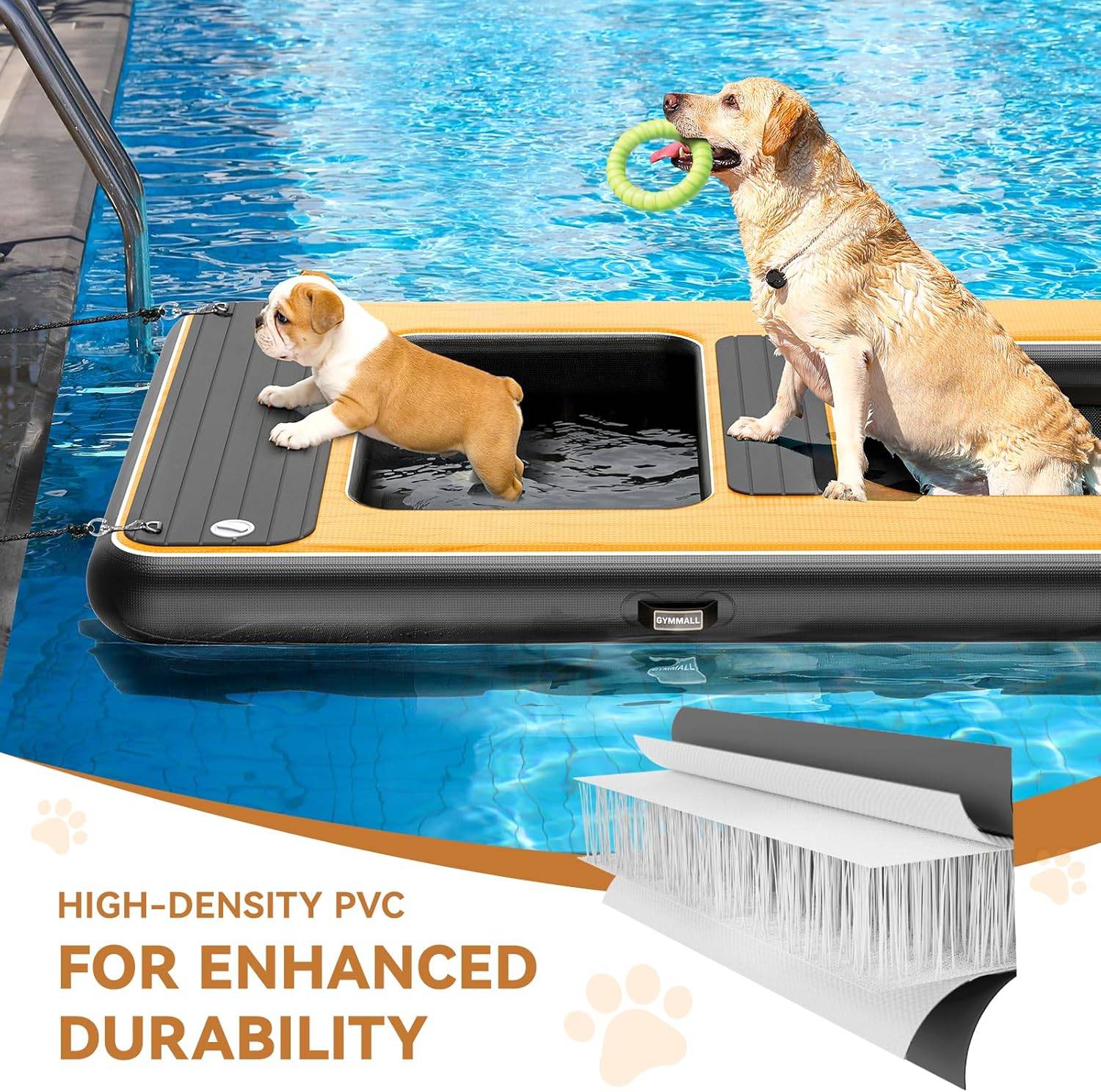 Inflatable Dog Ramp for Pool, 2 in 1 Dog Pool Ramp Boat Ladder - photo 4
