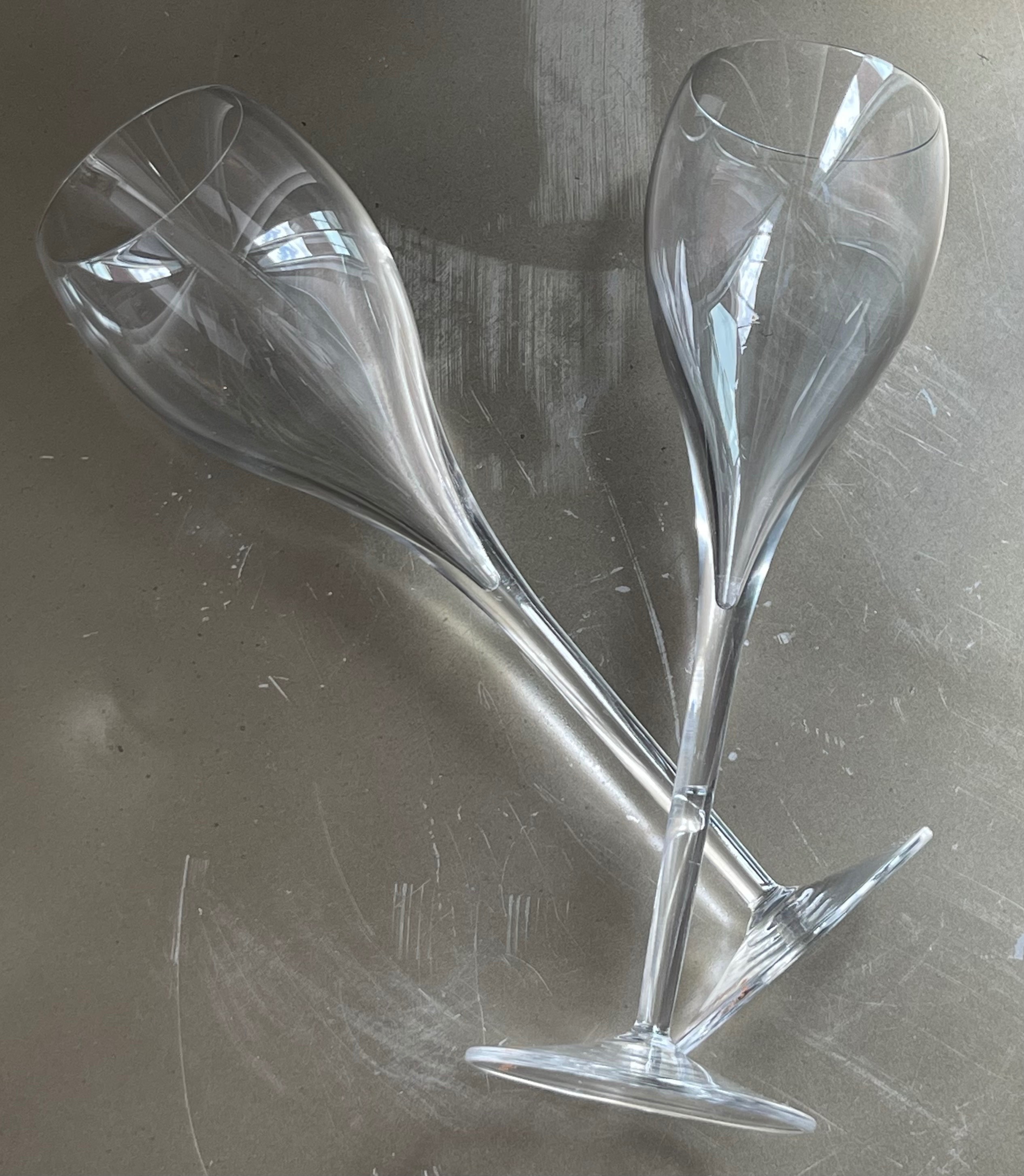 2 Authentic Veuve Clicquot Tulip Champagne Flutes (8") - photo 2
