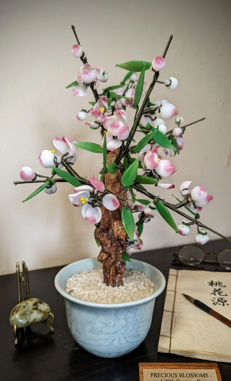 Glass Peach Blossom Tree