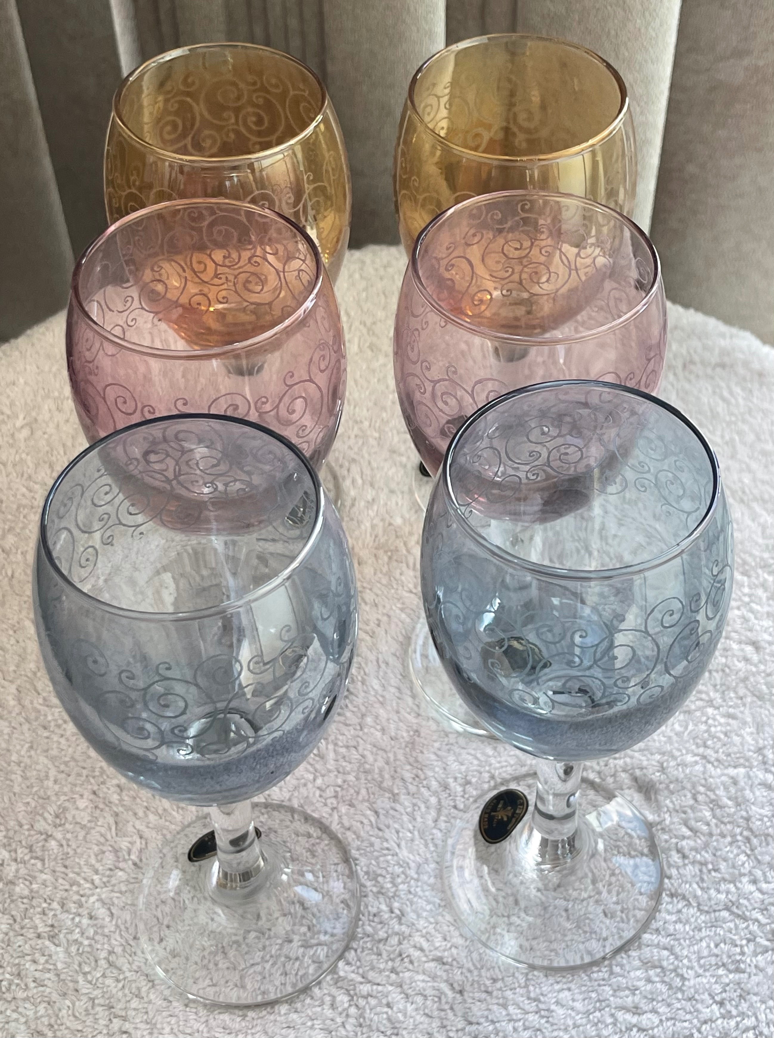 Boxed Set of 6 Italian Fratelli Fumo Wine Glasses - photo 3