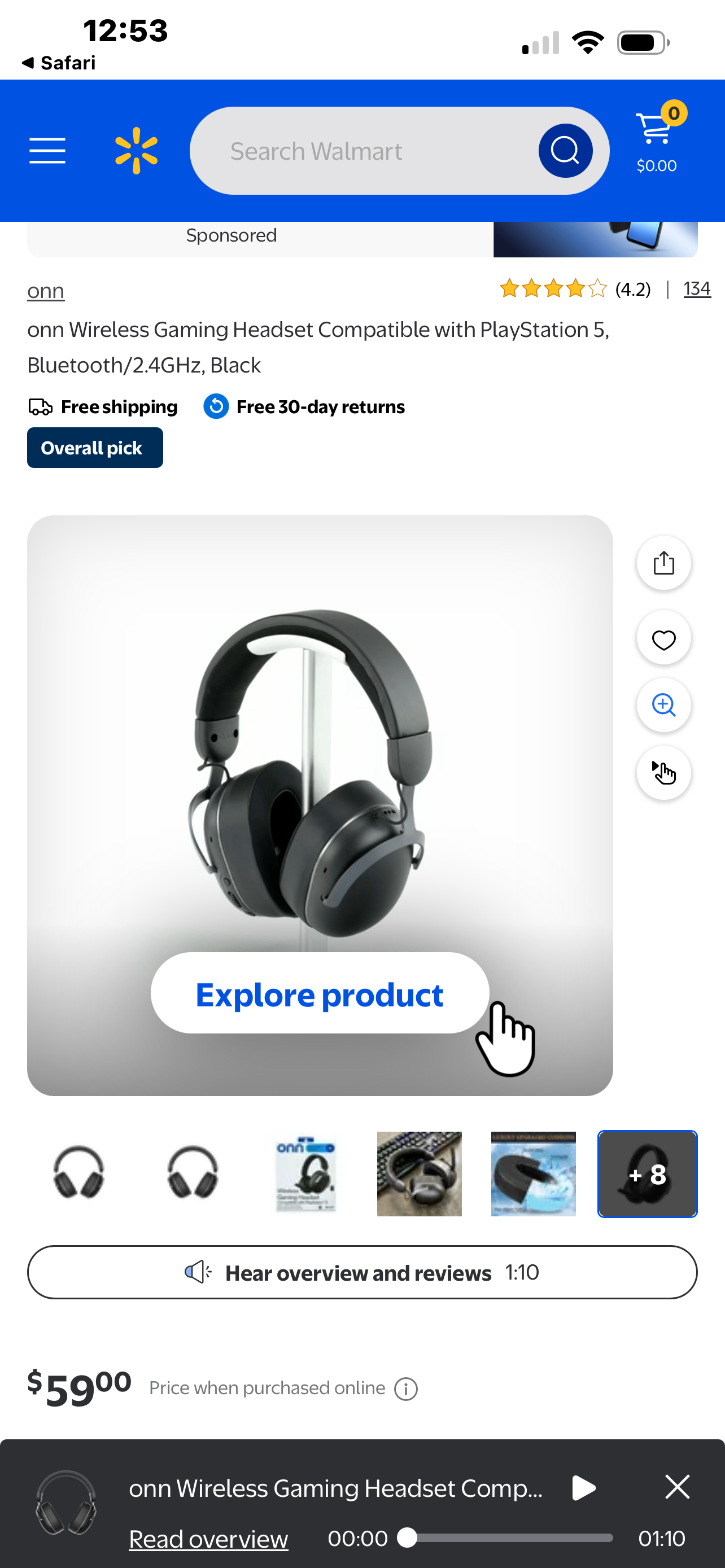 onn Wireless Gaming Headset - photo 4