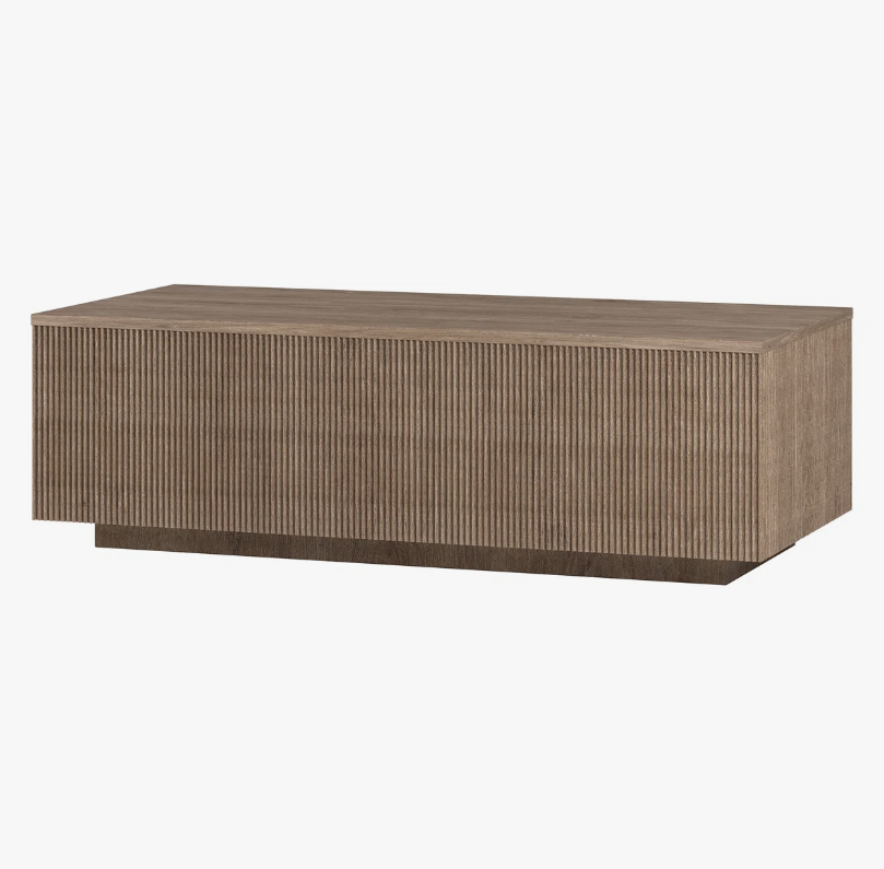 Modern Coffee Table - Rustic Oak Finish - Open box - photo 4