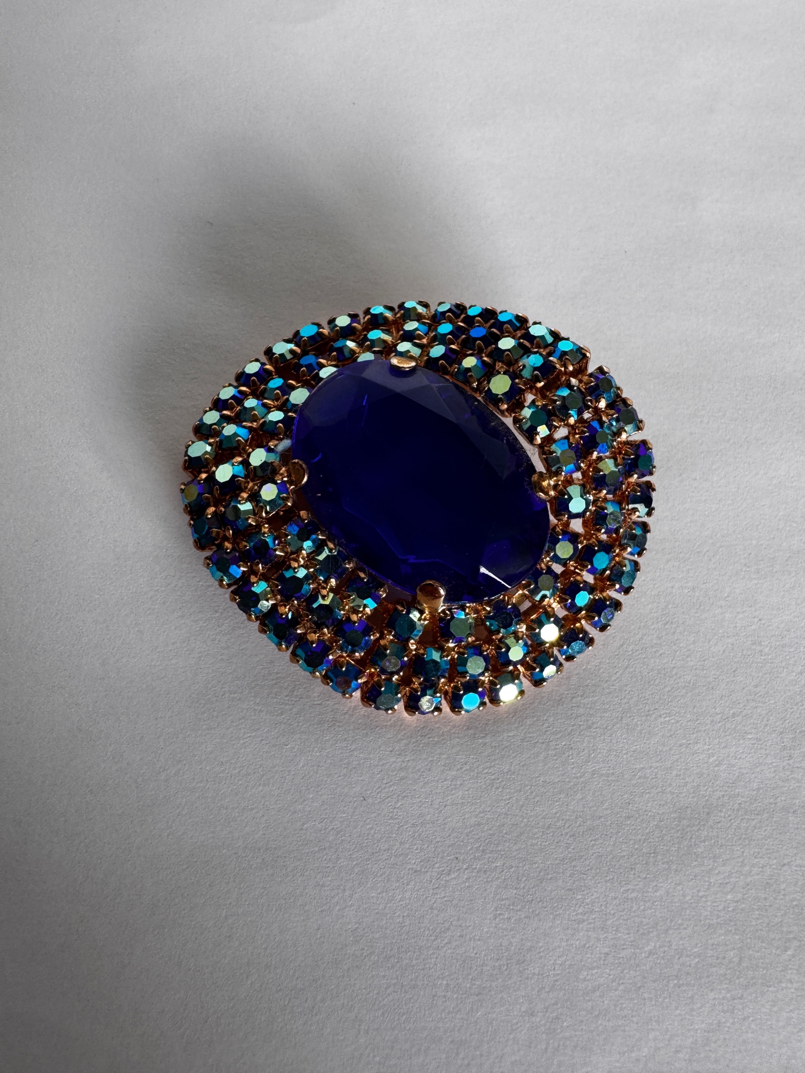 Vintage Blue Stone Brooch - photo 3