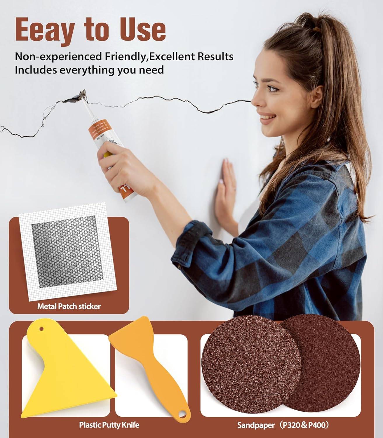 Drywall Repair Kit – Easy Wall Hole Fix (All-in-One Set)