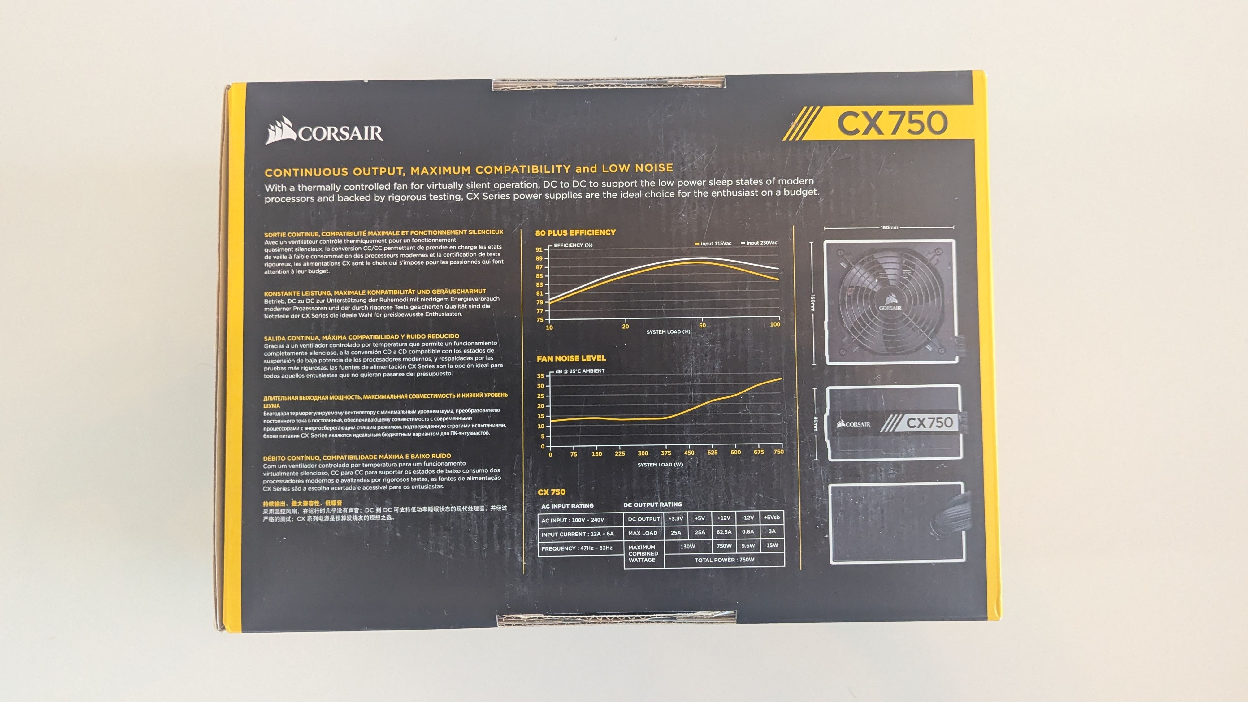 Corsair CX750 750W Power Supply - photo 2