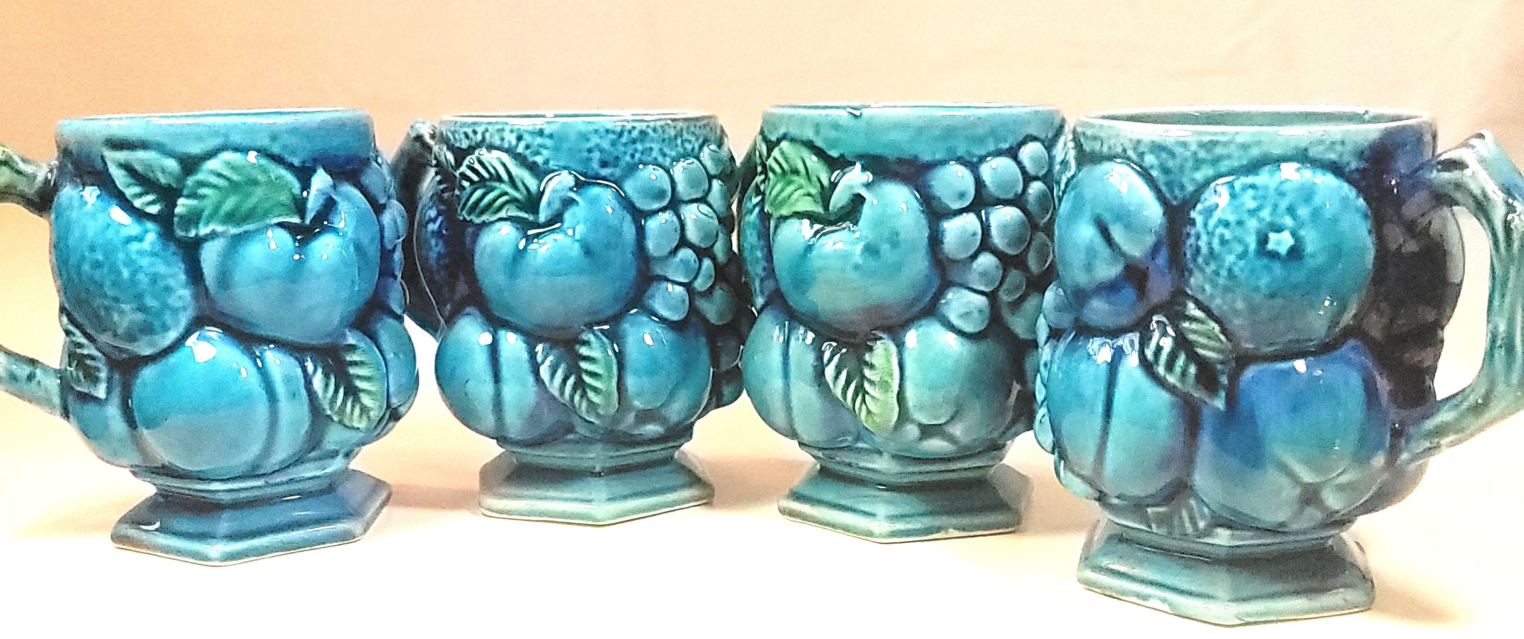 Vintage 1960s Inarco "Mood Indigo" Ceramic Mugs | E2431 Japan - photo 3