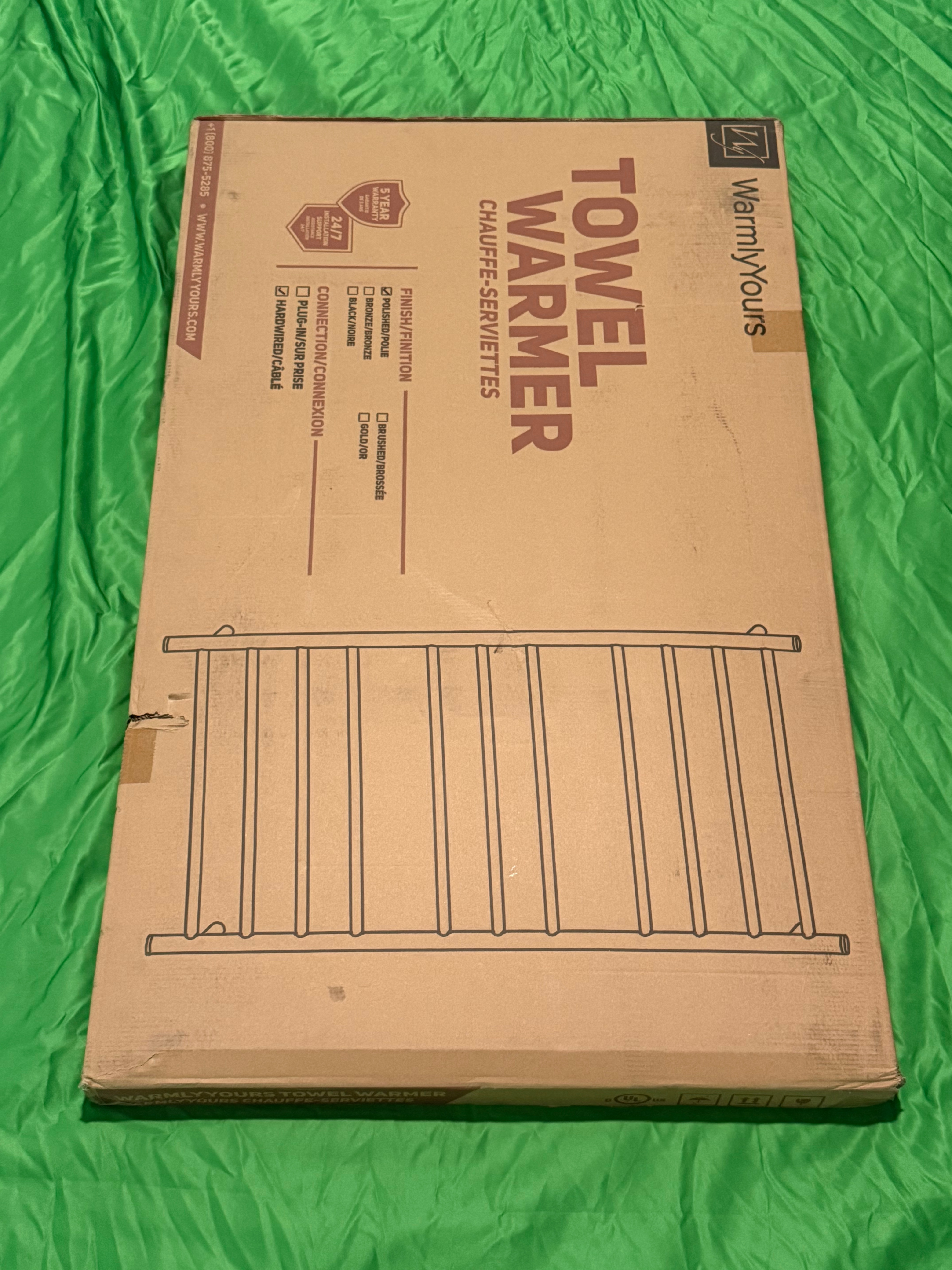 WarmlyYours Malta Heated Towel Rack 11-Bar Electric Towel Warmer