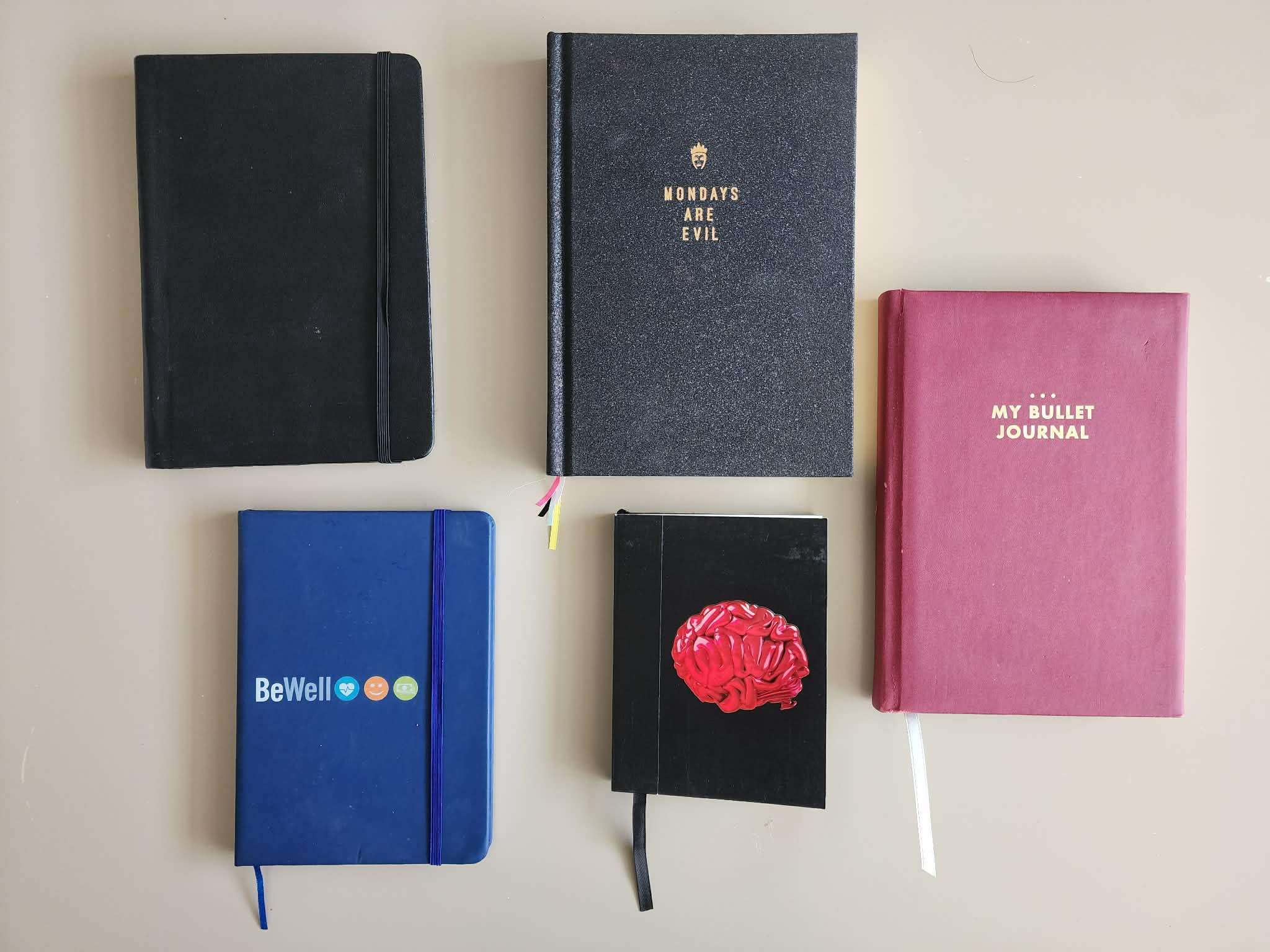 5 Assorted Notebooks / Sketchbooks