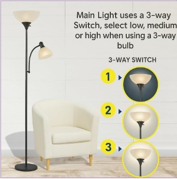 Floor Lamp with Reading Light
