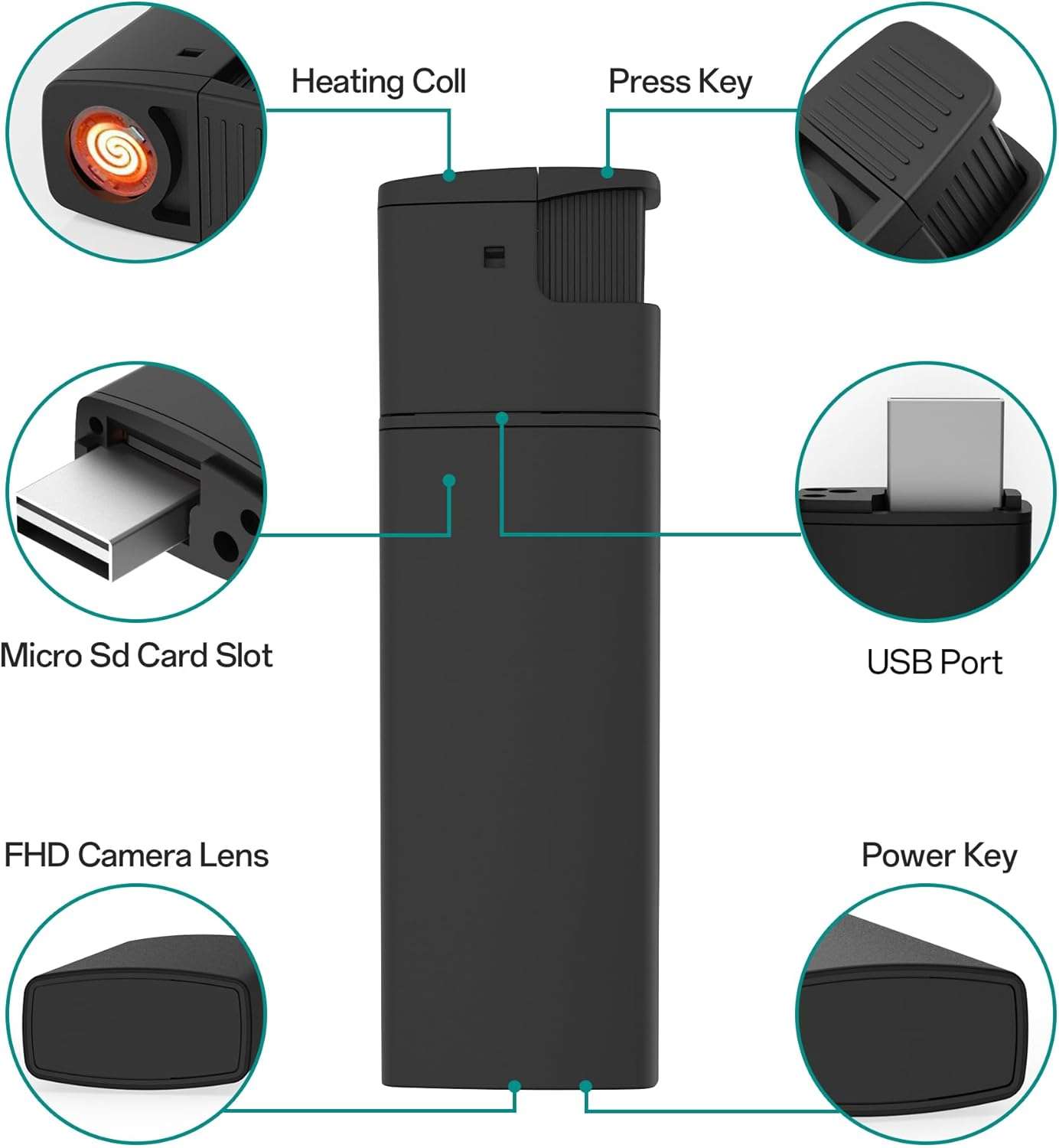 Electric Lighter with SpyCam - photo 3
