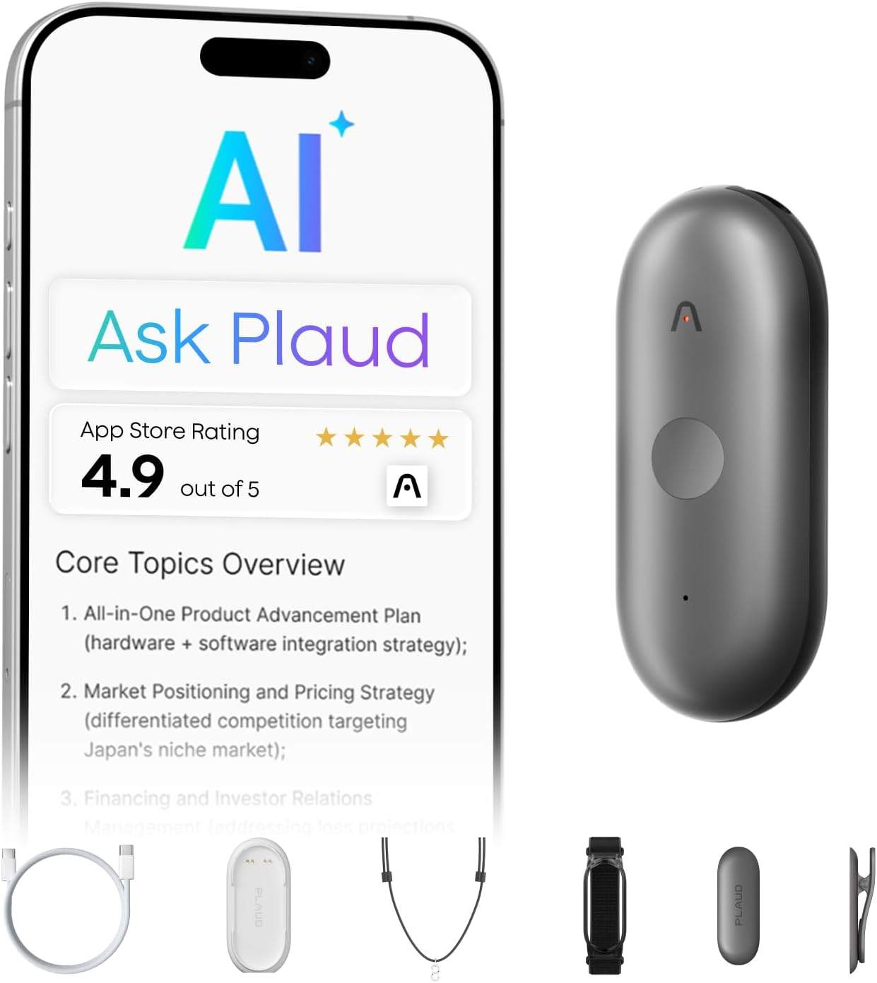 Plaud NotePin S AI Voice Recorder - OPEN NEW BOX - photo 3