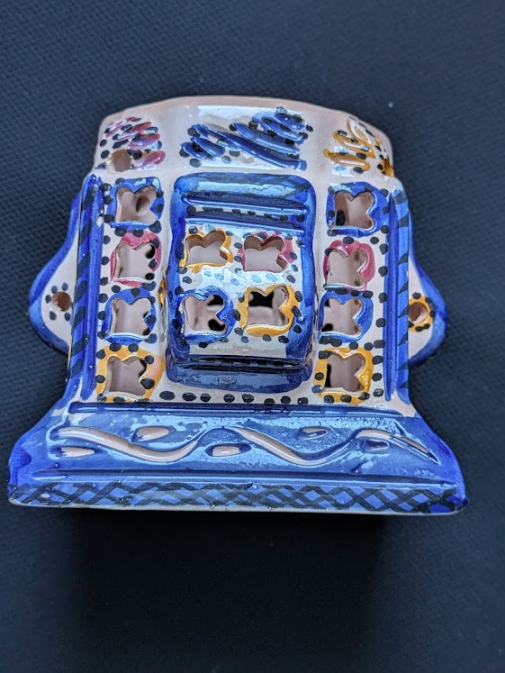 Tunisian Handcrafted pottery clay lamp stand/shade - photo 3