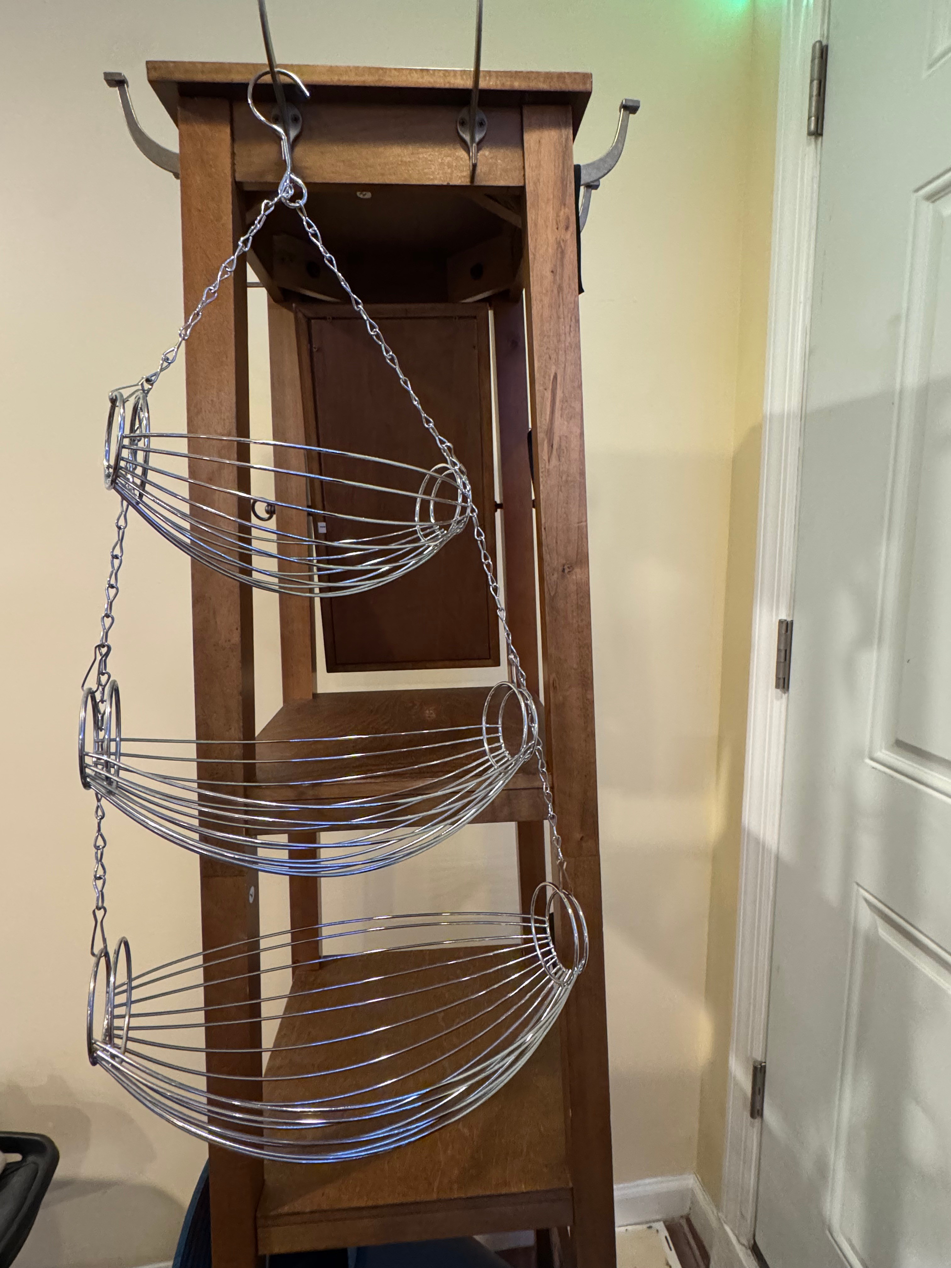 Brand New 3-Tier Chrome Hanging Fruit/Produce Basket