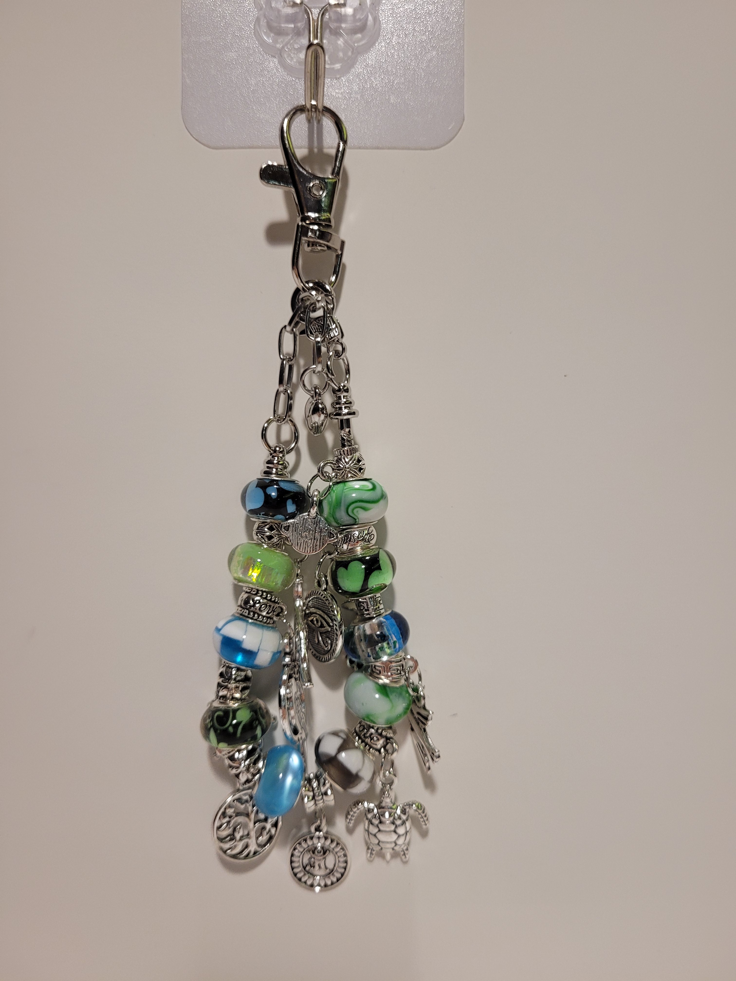 Handmade Beaded Charm Keychain