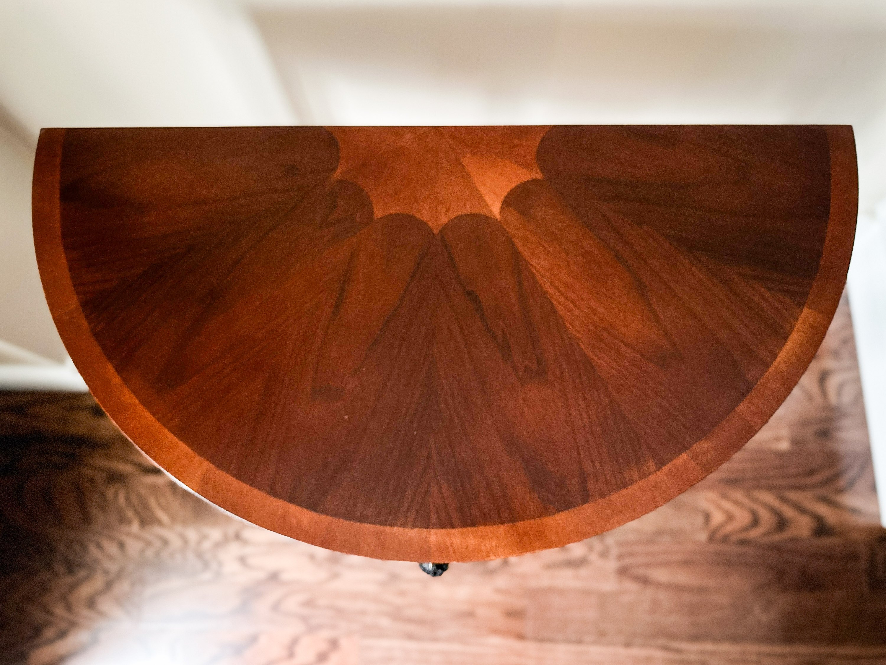 Solid Wood Half-Round Accent Table - photo 5