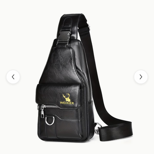 Weixier Black Faux Leather Sling Bag - photo 3