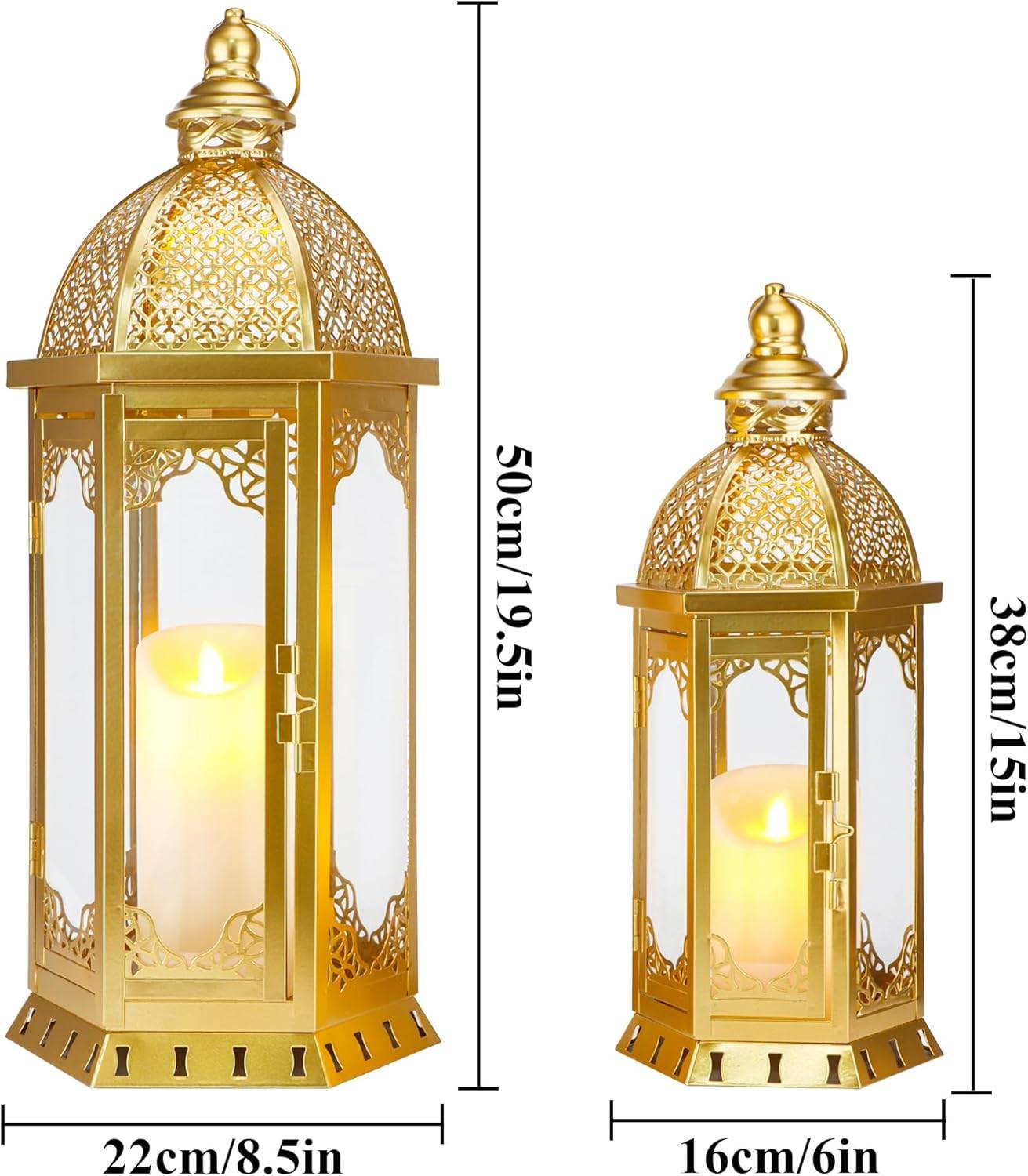 Ornate Gold Lanterns Candleholders - photo 2