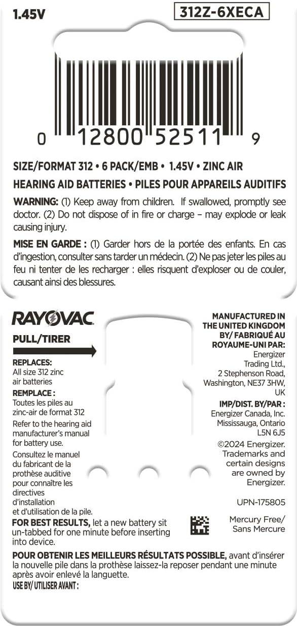 RAYOVAC® Extra Size 312 Hearing Aid Batteries - photo 4