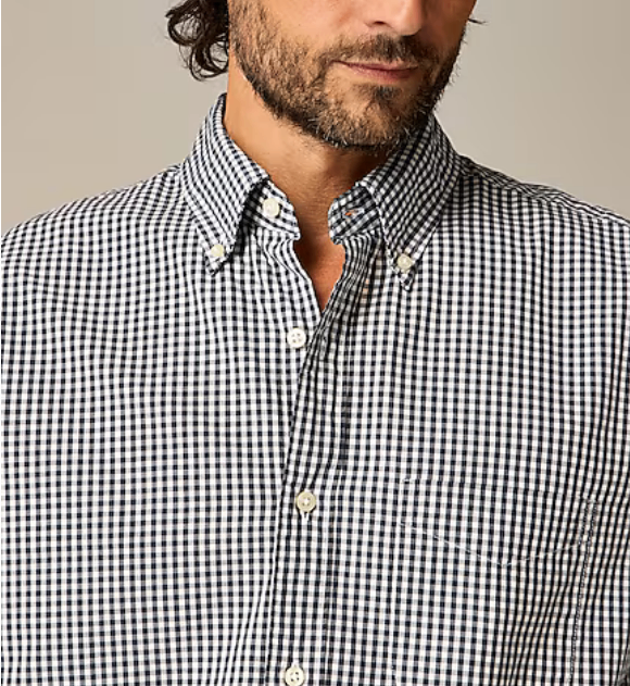 ✅👍🆕J. CREW Men's Small Slim Fit Blue & White Checkered Shirt - photo 3