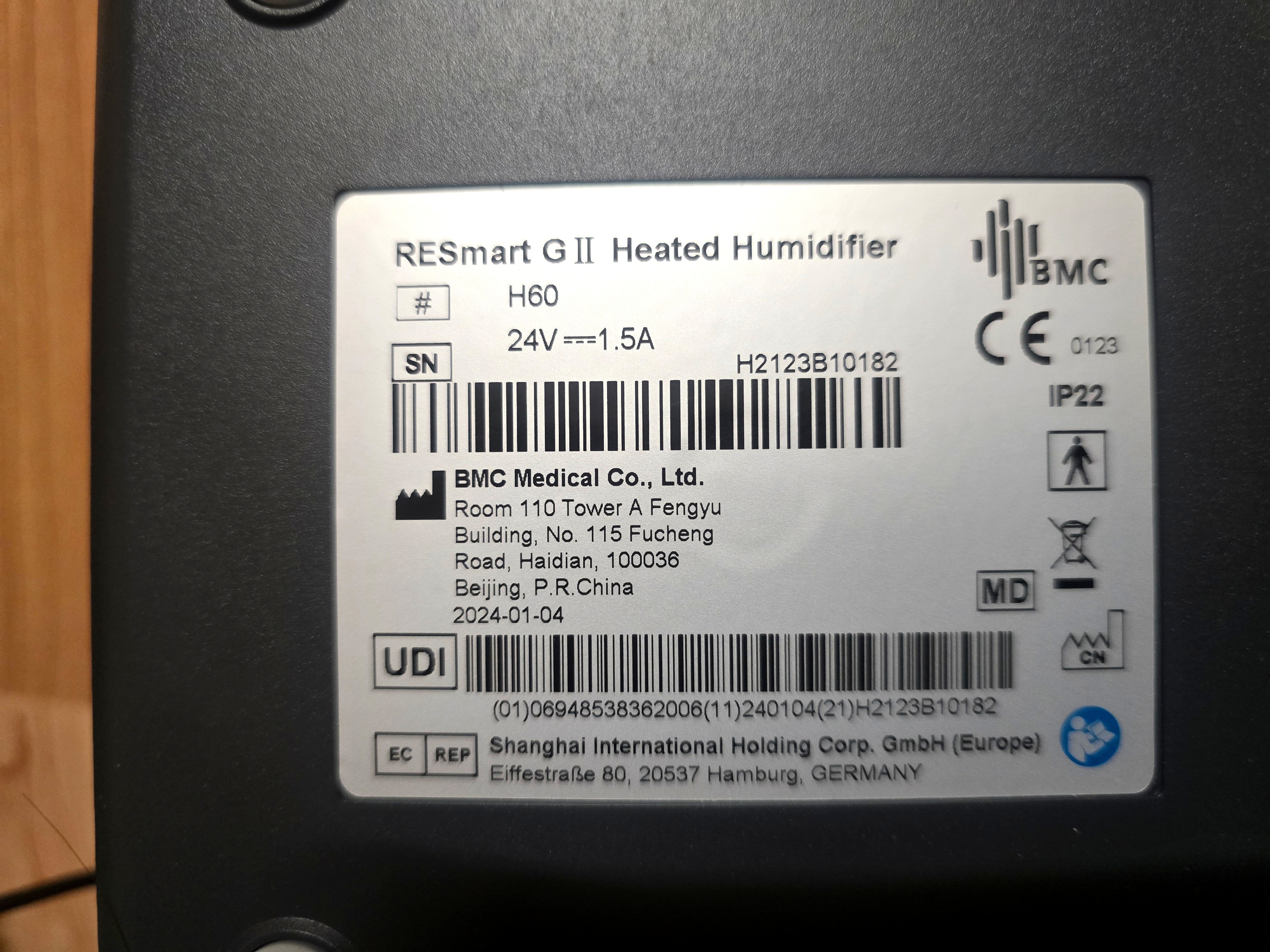 BMC RESmart GII Y30T BiPAP Machine with Integrated Heated Humidi - photo 4