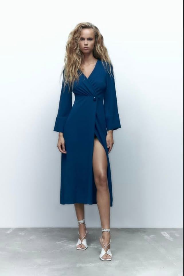 Zara Buttoned Midi Dress (Medium) - photo 2