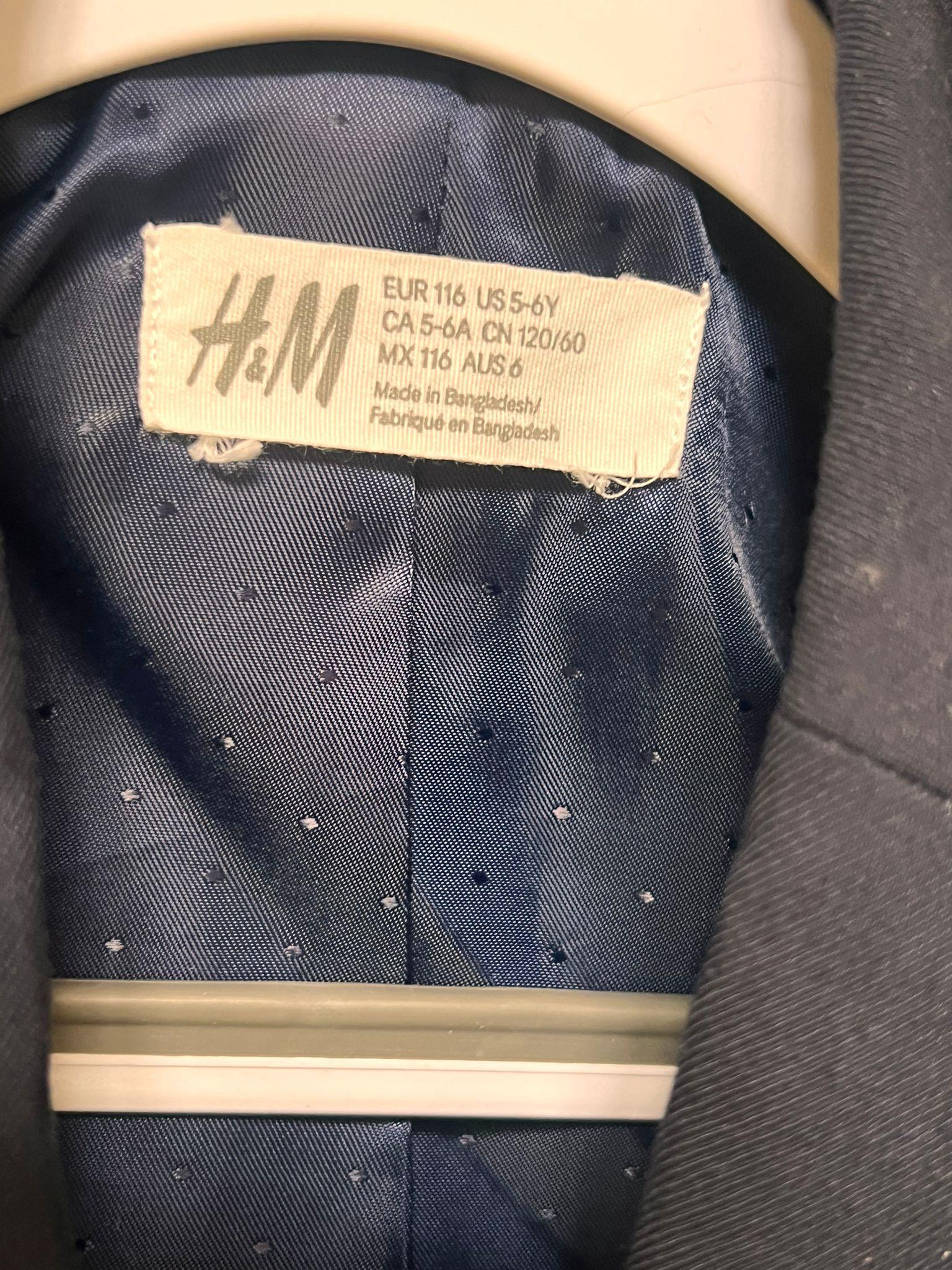 H&M Kids Navy Blue Suit. Size 5-6 - photo 2