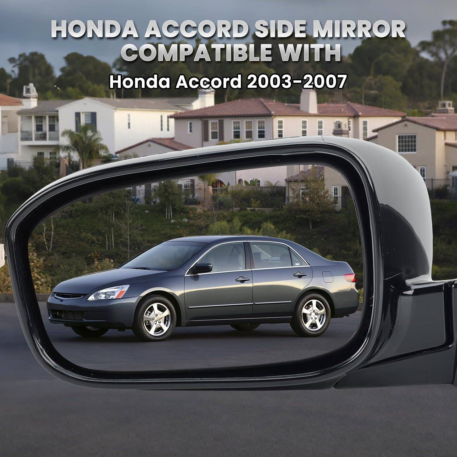 Left Driver Side Mirror Compatible with Honda Accord 2003-2007 - photo 5