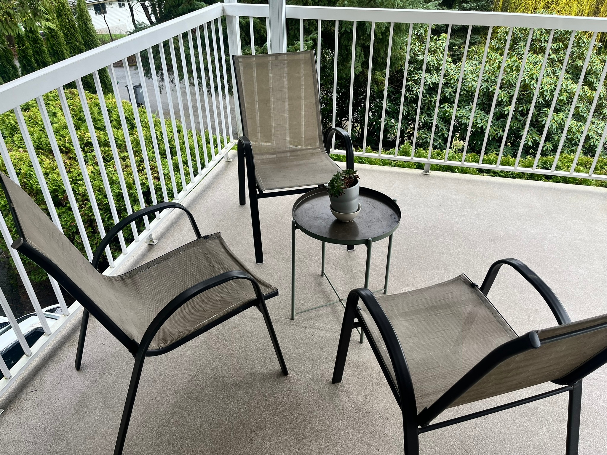 Outdoor Patio Chairs - Set of 3 with Ikea table 9( all for 35)