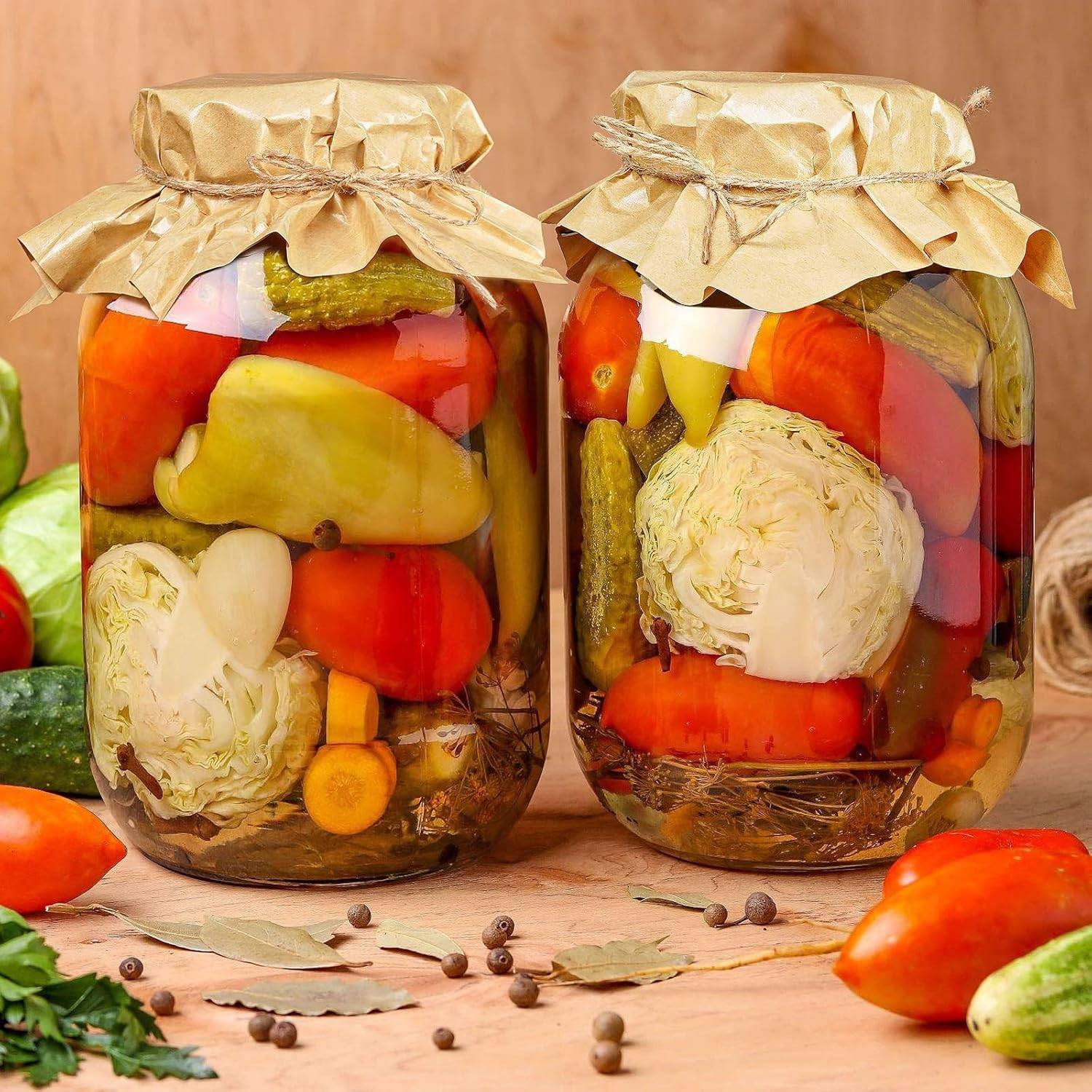 NEW 2 Pack - 1 Gallon Wide Mouth Mason Jars with Hinged