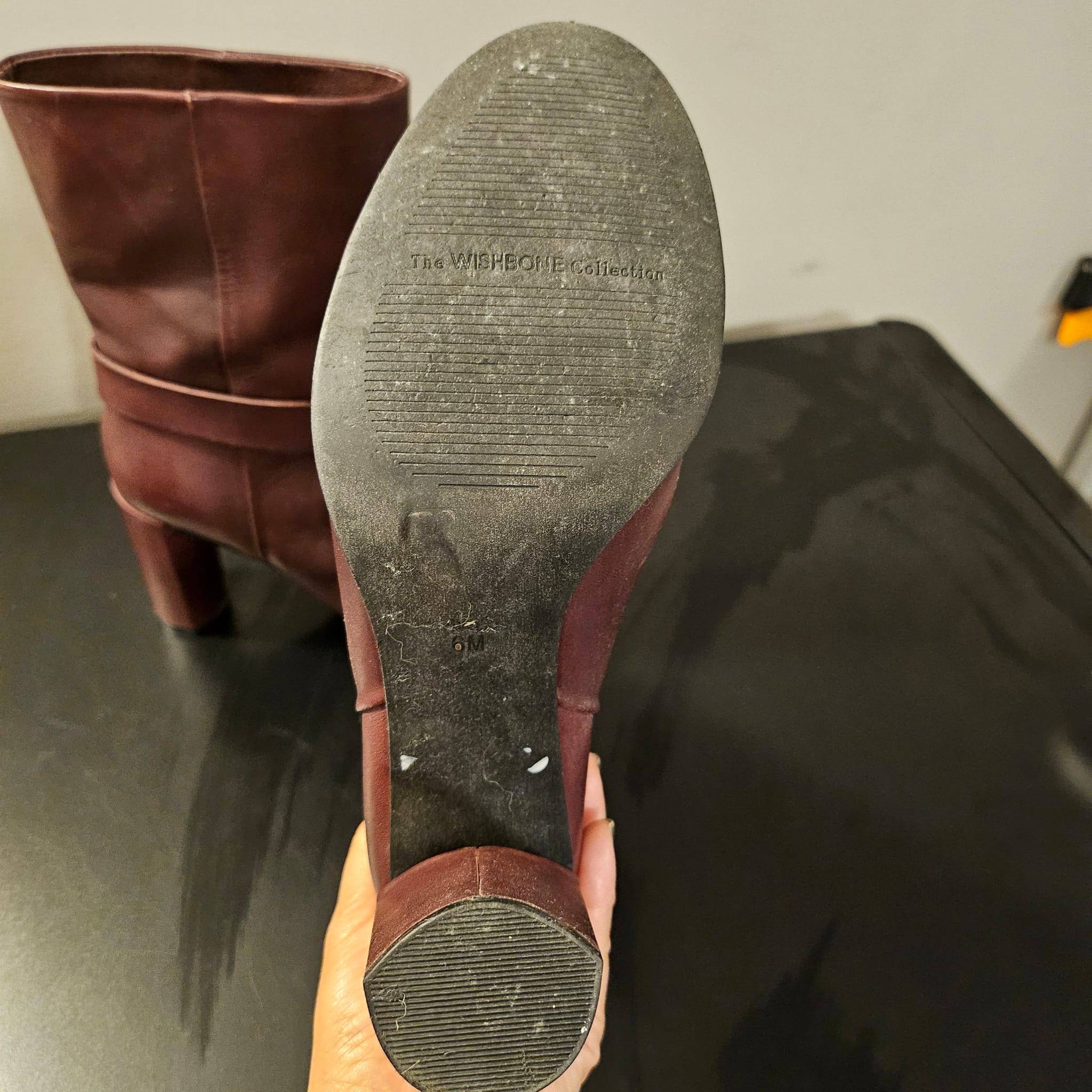 Wishbone Collection Burgundy Boots - Size 6 - photo 3