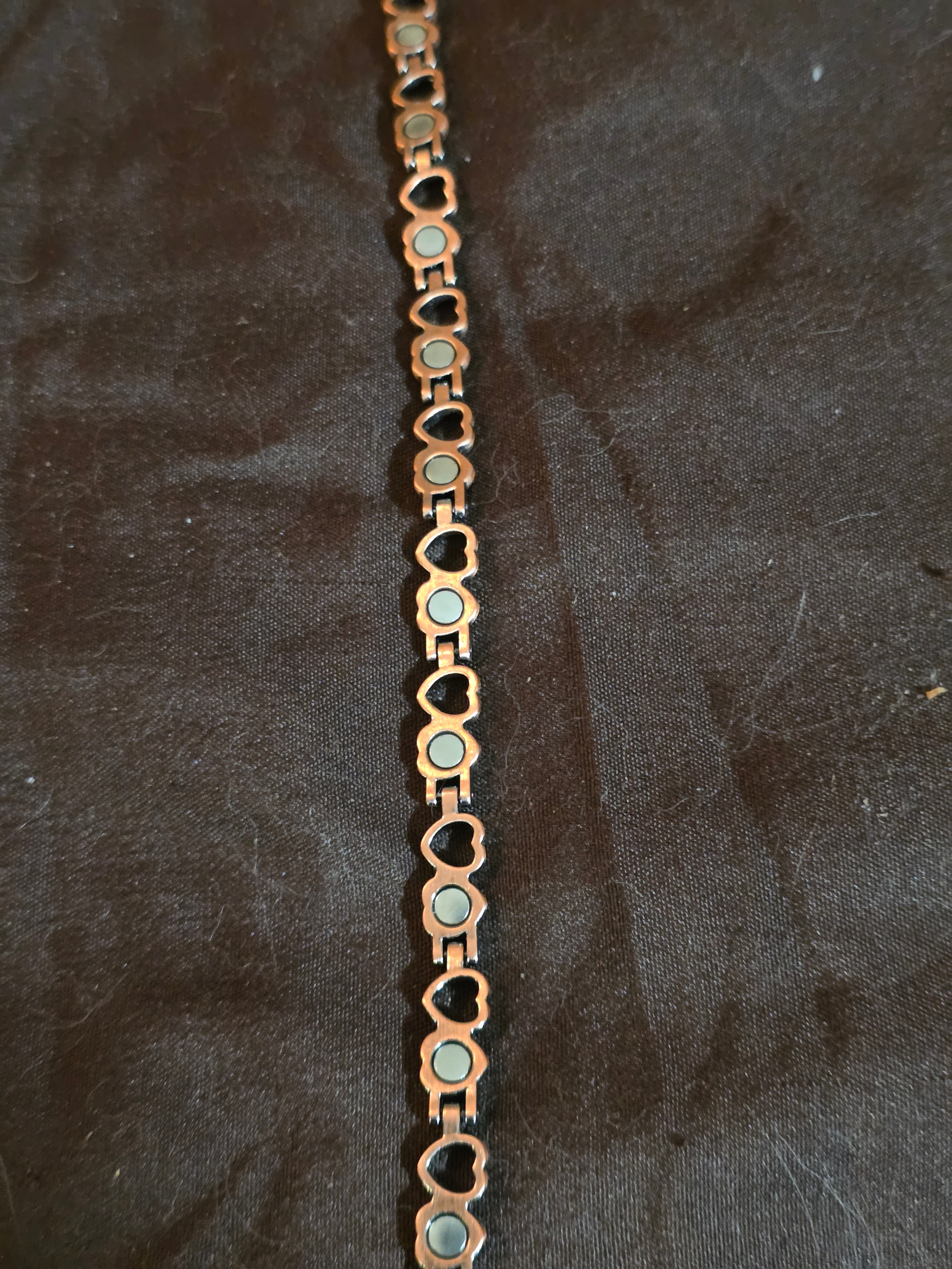 Magnetic Copper  Heart Charm Bracelet - photo 4
