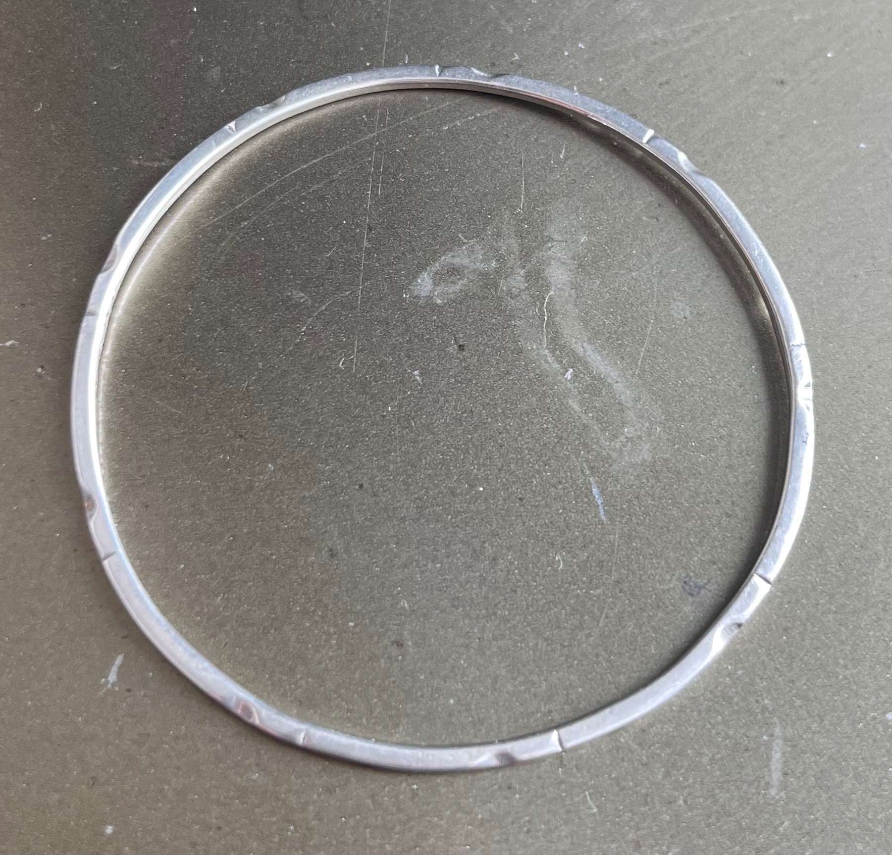 Vintage Mexican Sterling Silver Slim Bangle - Petite 2.25"