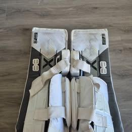 Bauer Vapor X5Pro Senior Large 35+1 All White Goalie Pads - photo 3