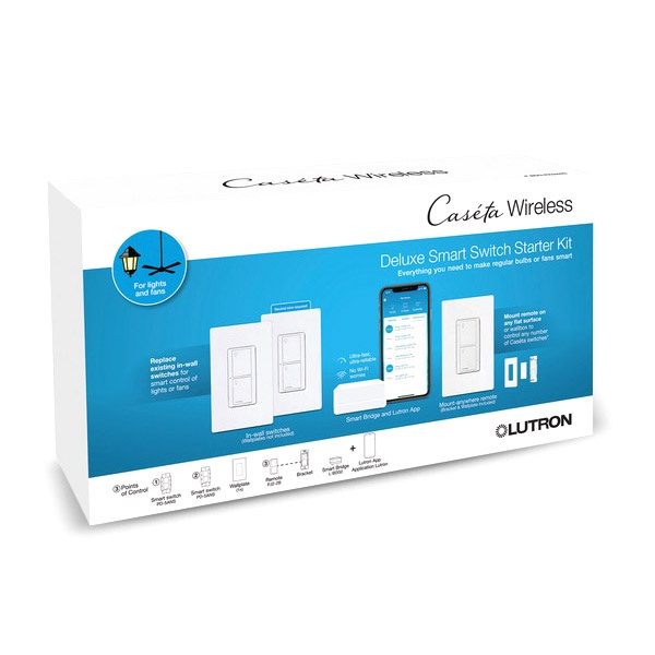 Lutron Caseta two-switch starter kit, P-BDG-PKG2WS-WHC