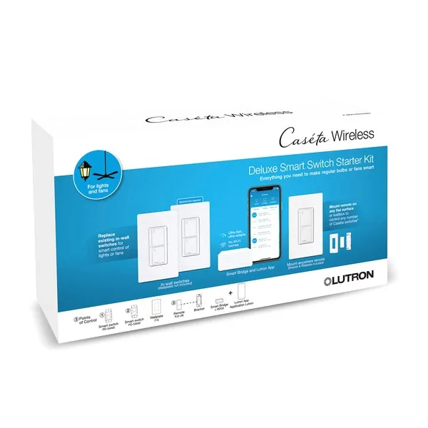 Lutron Caseta two-switch starter kit, P-BDG-PKG2WS-WHC