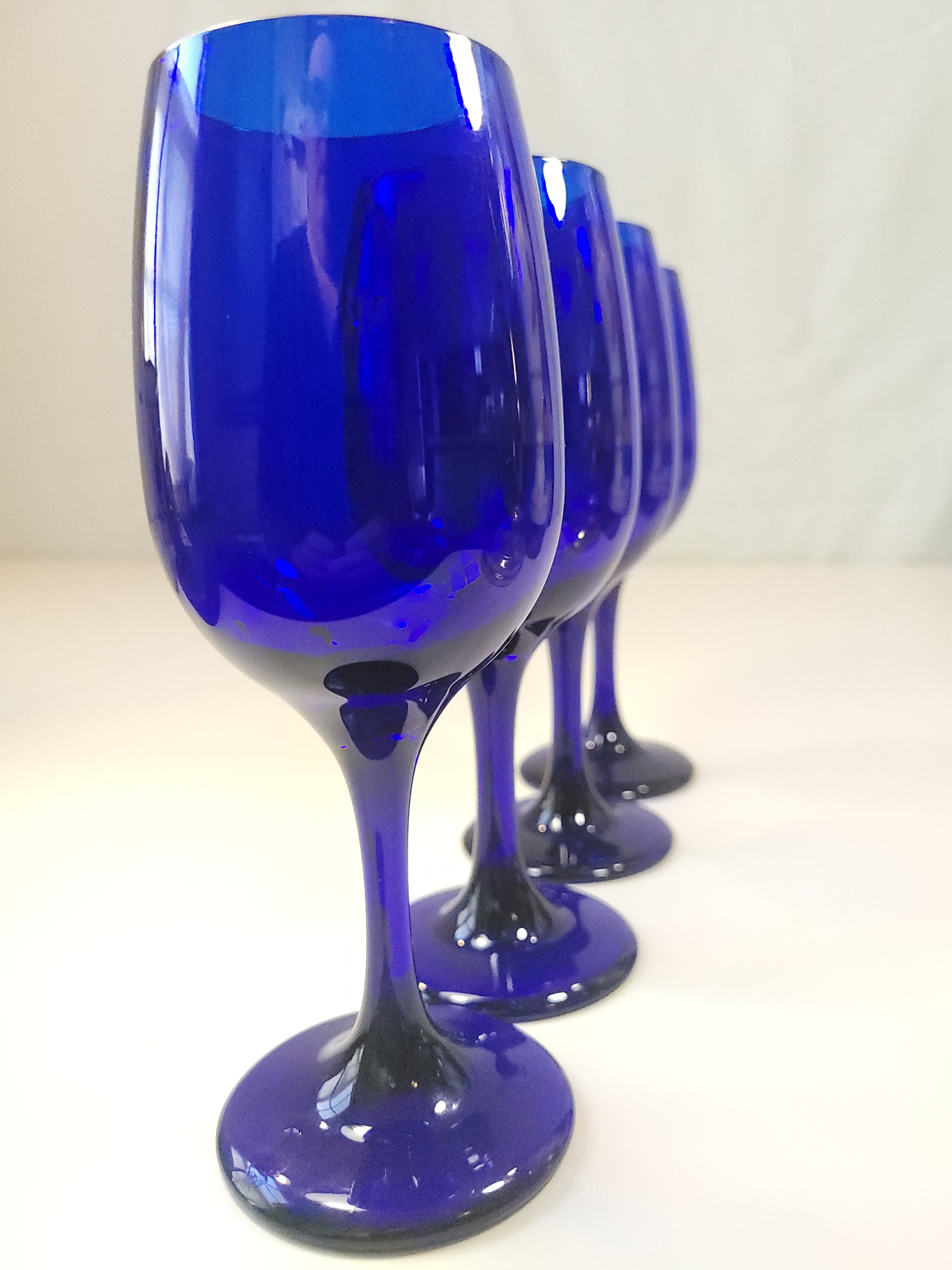 Libbey Cobalt Blue Wine Glasses Premiere Stemware Original Box - photo 3