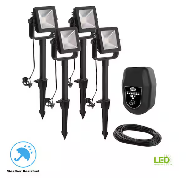 (BRAND NEW) HAMPTON BAY 4PK LED FLOOD LIGHTS