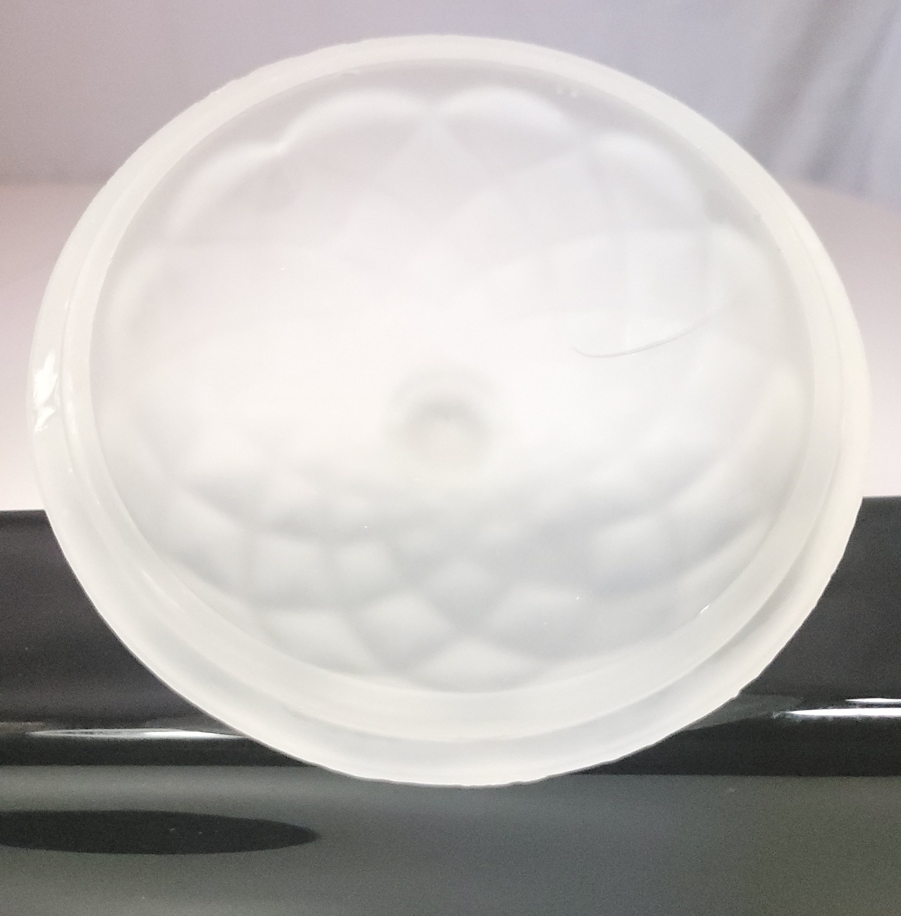 Pressed Glass Lidded Candy Dish – Frosted Satin Finish – 1960s - photo 5
