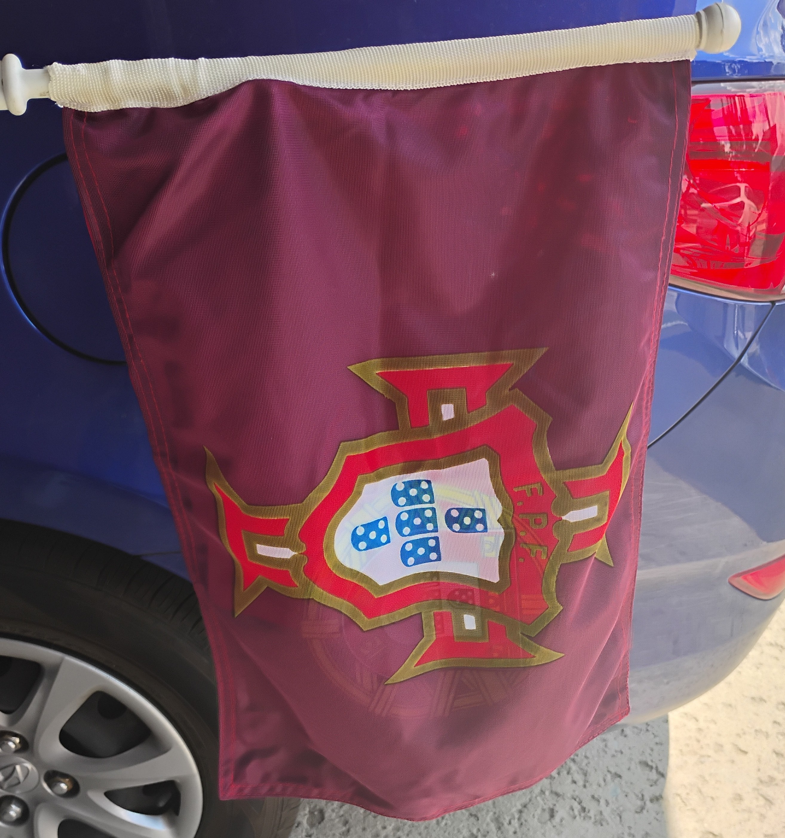 Portugal Dual Sided Flag- Country/Team Version With Car Pole - photo 2