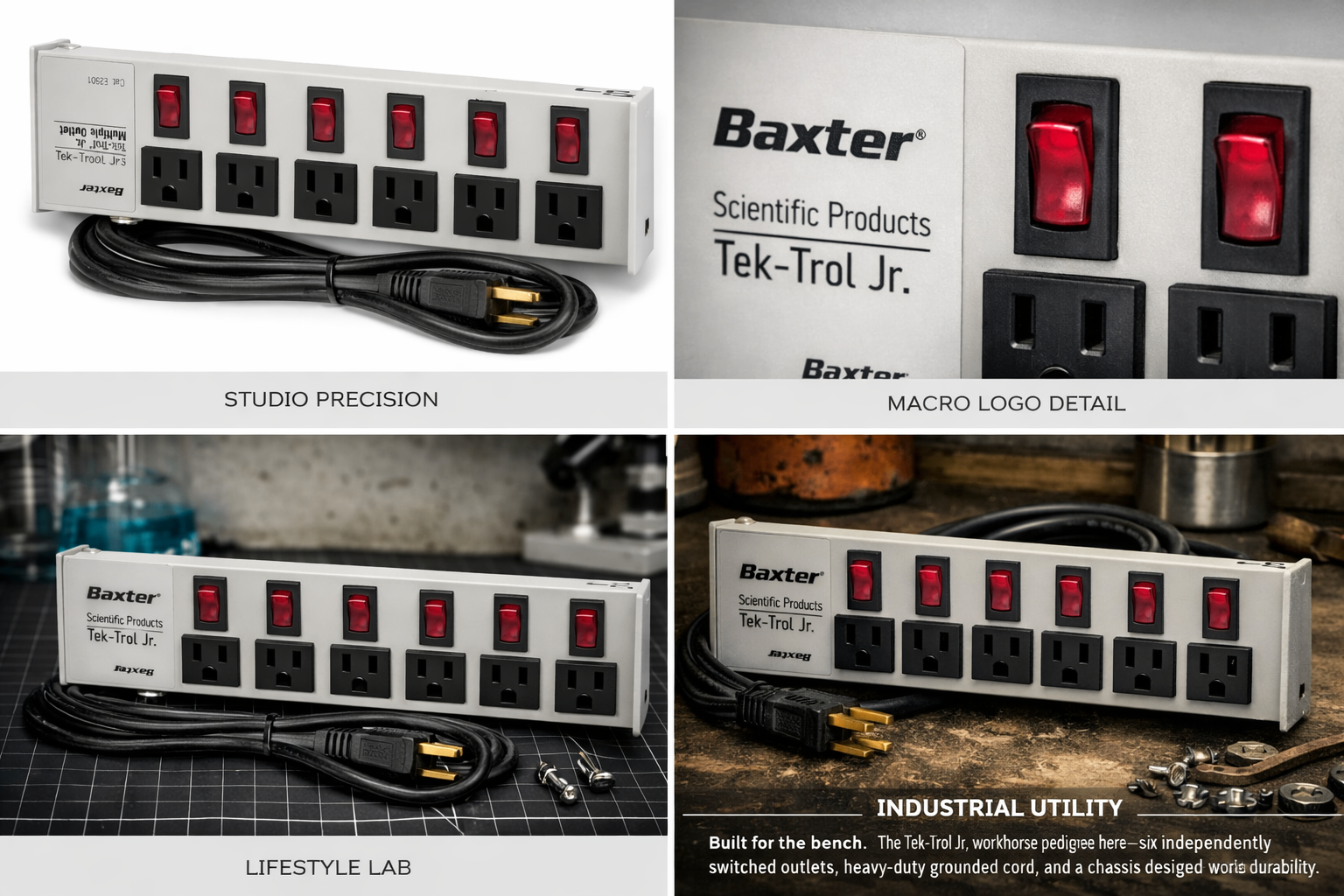 Baxter Scientific Tek‐Trol Jr. 6‐outlet power strip